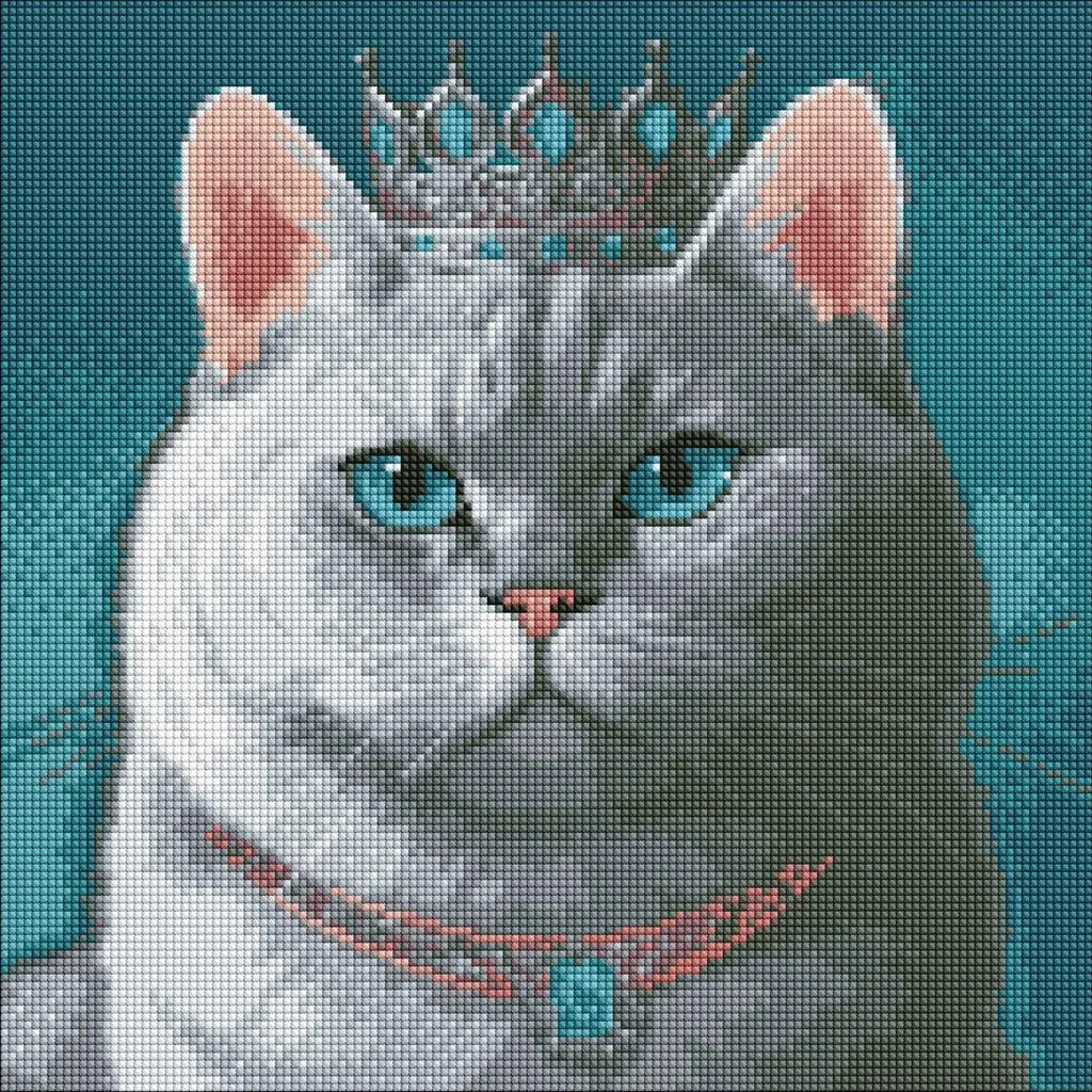 Mosaïque de diamants Lion 40x40cm Proud King - Activité détente et bien-être