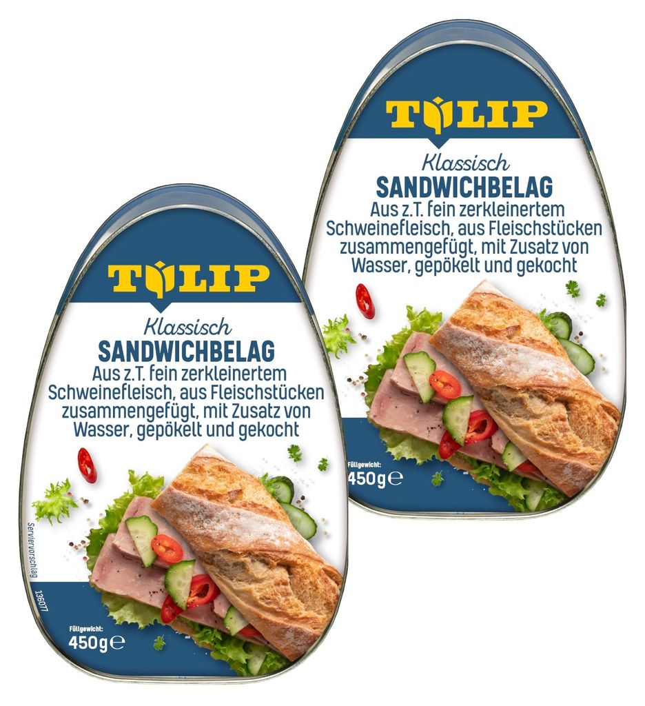 TULIP 2 x 450 g Sandwichbelag aus Schweinefleisch Produktbild 