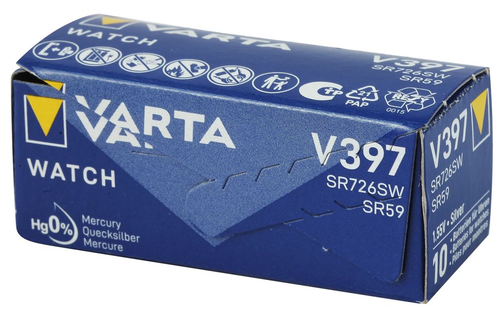 Varta SR726 SW/SR59 SW/V397 1BL, Einwegbatterie, SR59, Produktbild 