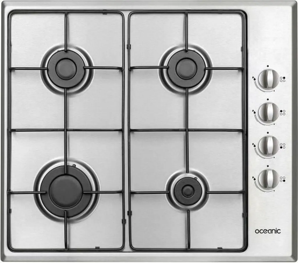 Table gaz Oceanic OCEATG4S1 en inox avec allumage intégré et sécurité
