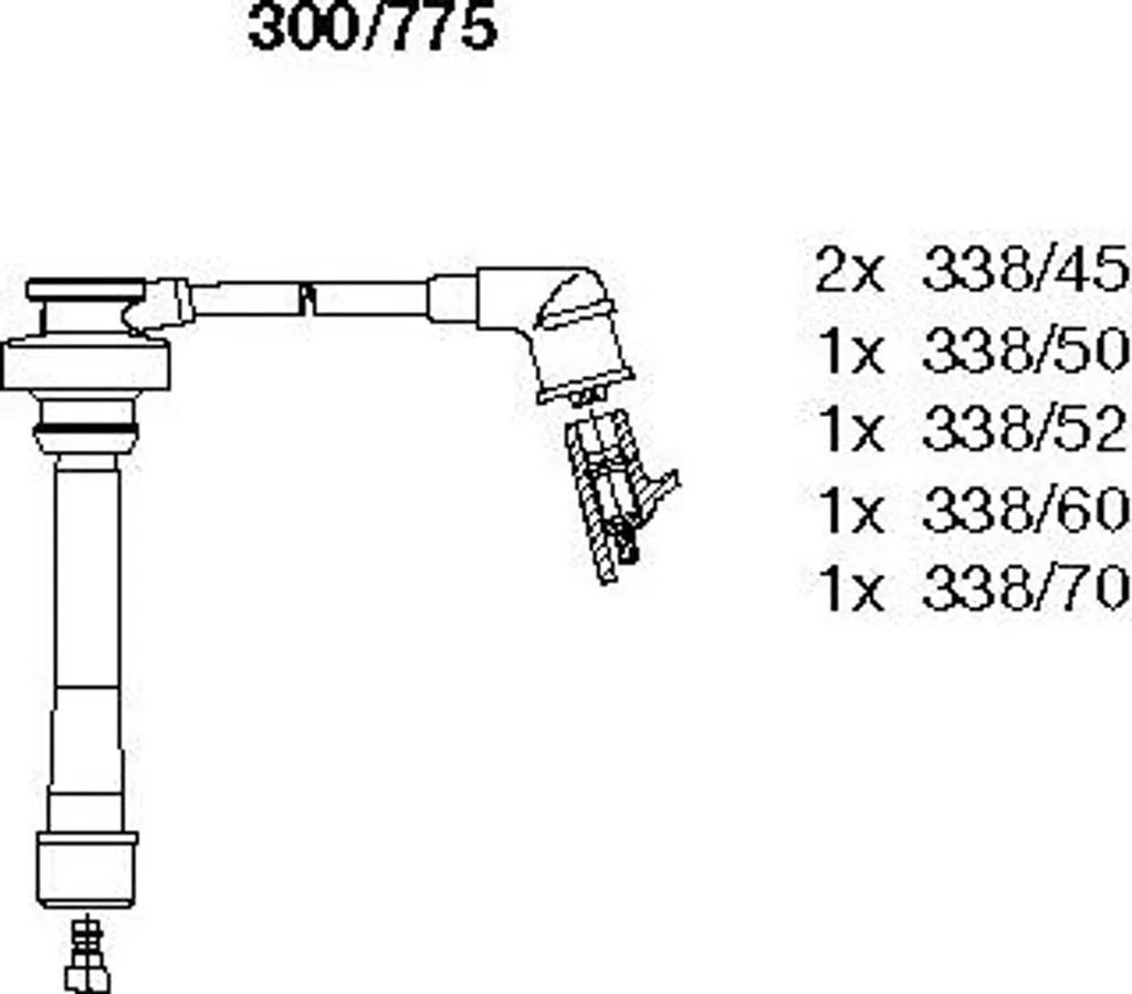Kit Cavi Accensione per Mitsubishi Galant BREMI 300/775 OE MD332110