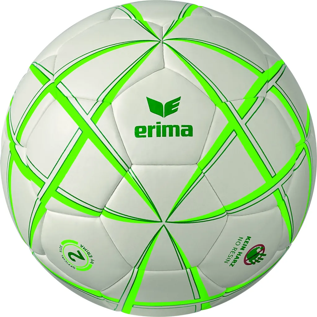 Ballon Handball Erima Magic White Taille 2 : Grip Anti-Glisse Vert