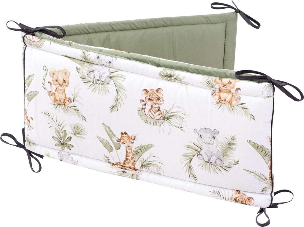 Bettumrandung Savanna Fun 180x30cm aus 100% Baumwolle, Schutz vor harten Sprossen