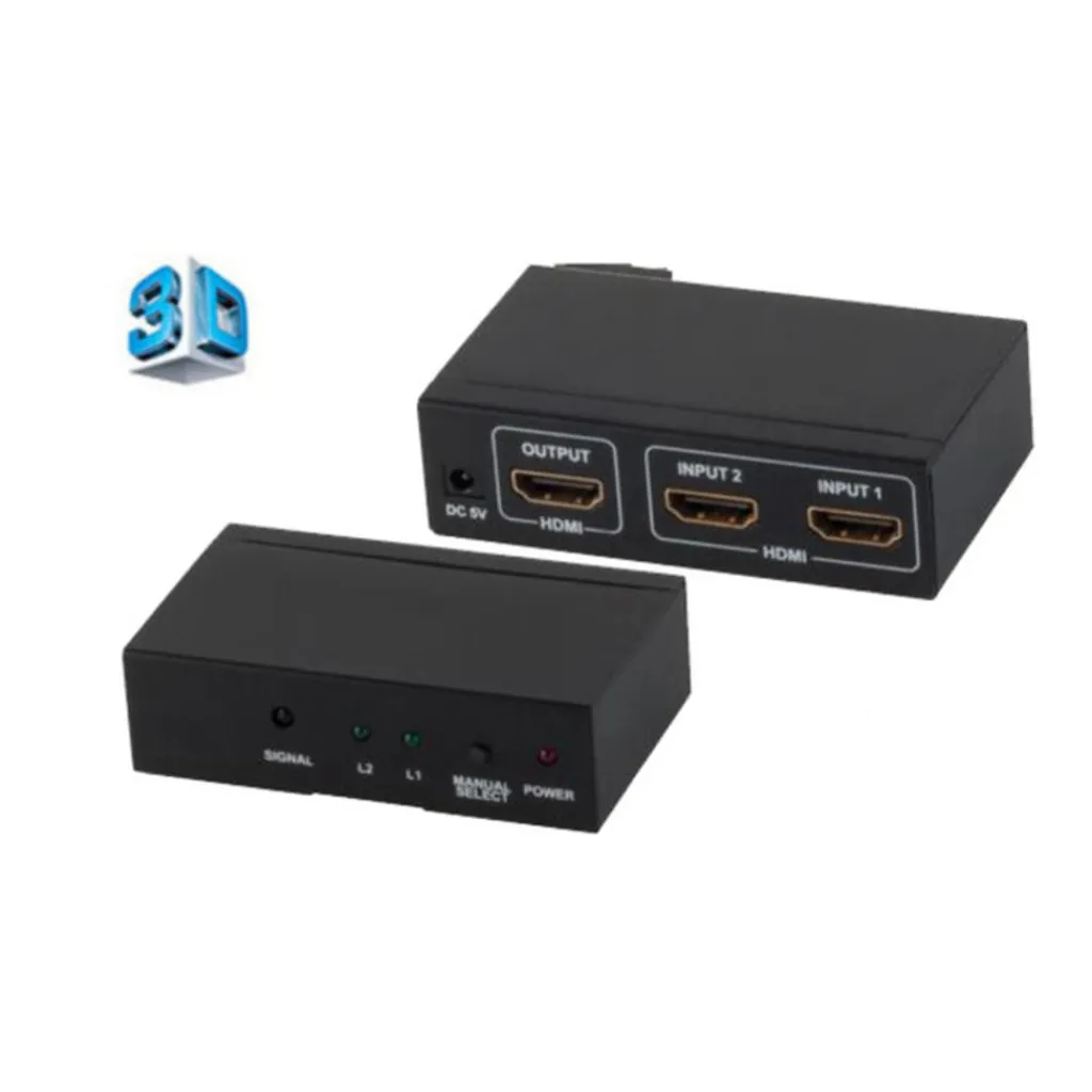 Switch HDMI 2 ports bidirectionnel haute performance shiverpeaks noir - 3