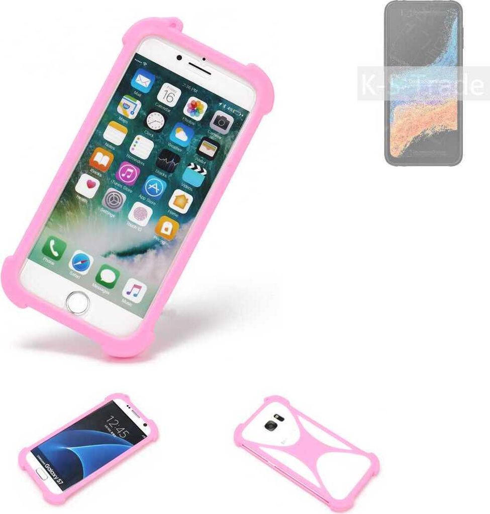 K-S-Trade Handy Hülle kompatibel mit Samsung Galaxy XCover6 Pro Schutz Hülle Bumper Silikon Schutz Hülle Cover Case Silikoncase Silikonbumper TPU