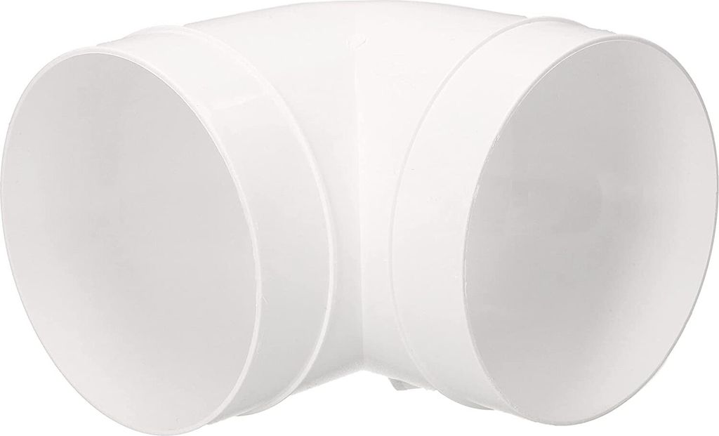 KOTARBAU Rohrverbinder Ø 100 mm Lüftungsrohr Bogen 90° Kunststoff Weiß