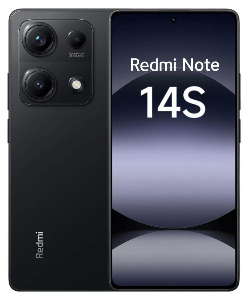Redmi Note 14S 256GB (Midnight Black, HyperOS, 8 GB) Produktbild 