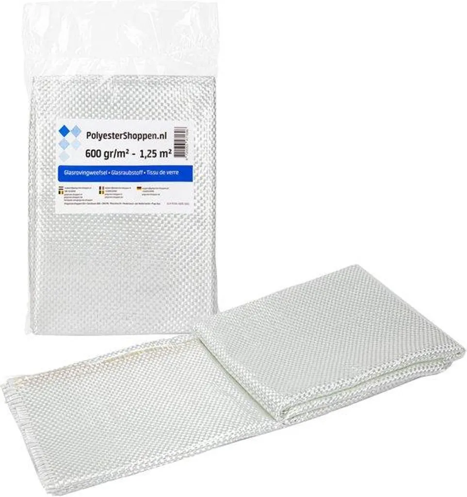 Tissu de verre 600g/m² de 1 m² pour stratifié et résine polyester