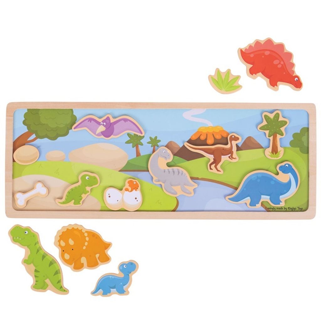 Bigjigs Toys Magnetisches Puzzle Dinosaurier