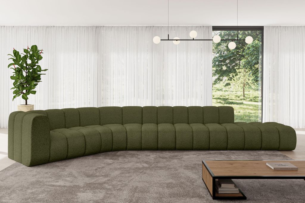 ALTDECOR Modulares Sofa Ecksofa in L-Form - Tilmo-L2 - 490x194x70 cm Grün - Corner modular Sofa Eckcouch Couch Wohnlandschaft Cauchsofa Bodensofa ...