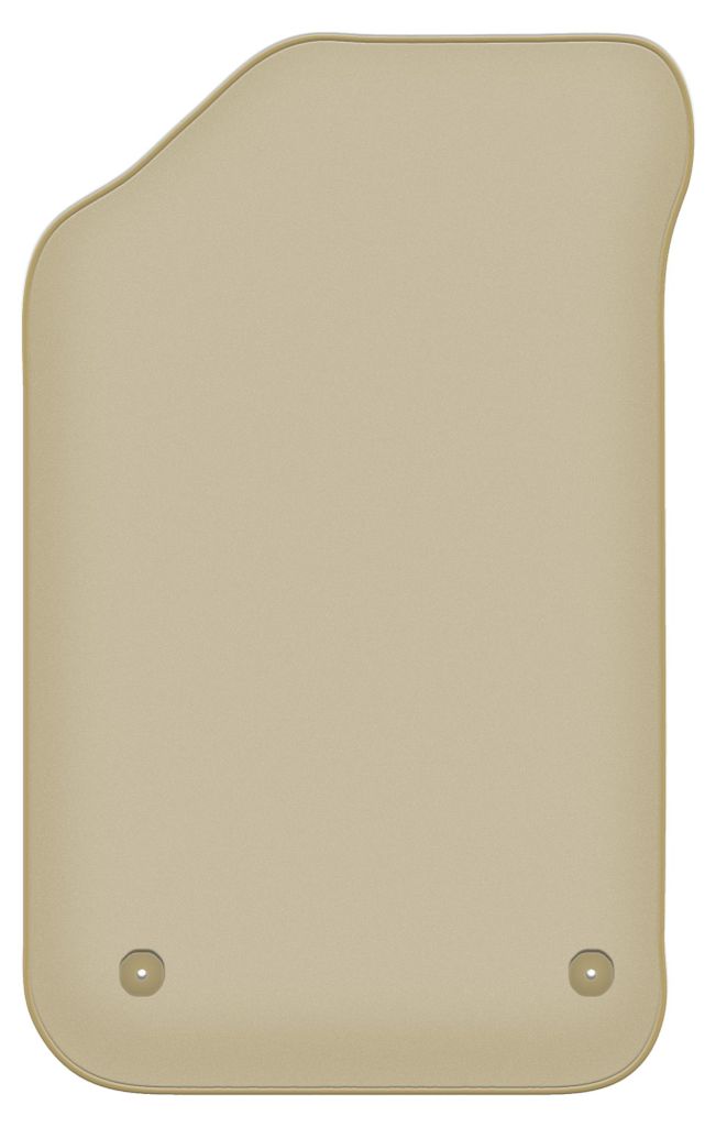 Fahrerfußmatte Velours PREMIUM beige passend für MG F / TF (1995-2005, Coupé, Cabrio) – mit Befestigungen – passgenau