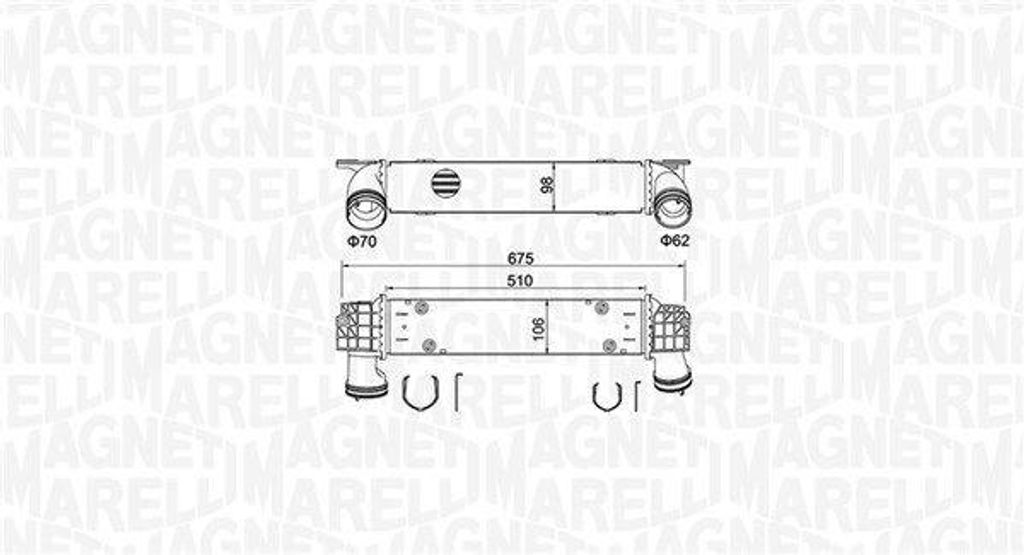 MAGNETI MARELLI 351319205460 Ladeluftkühler LLK für BMW 3 Touring (E91) Turbo Intercooler