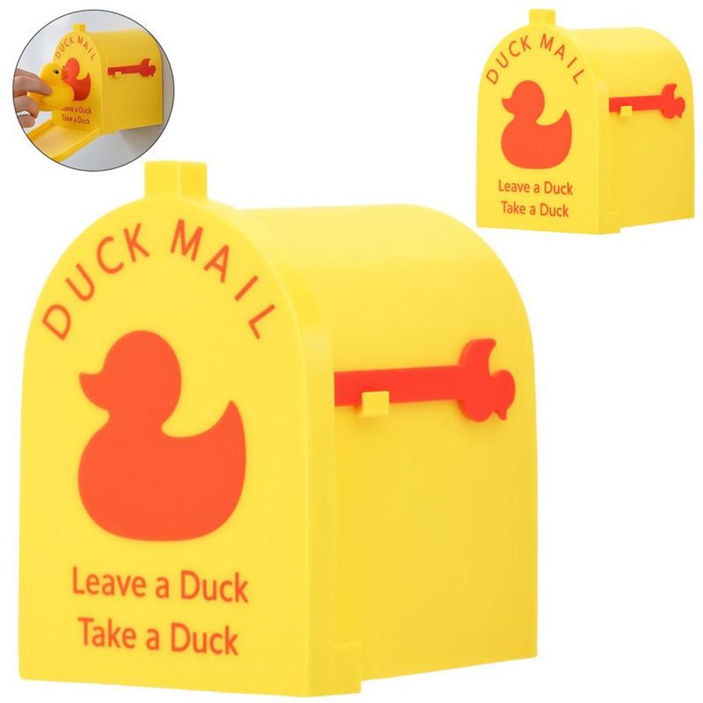 2 Stück Magnetischer Mini Enten Briefkasten Deko Kunststoff Tür- & Kühlschrankmagnet Kreuzfahrt Kabinen Dekoration mit Flagge