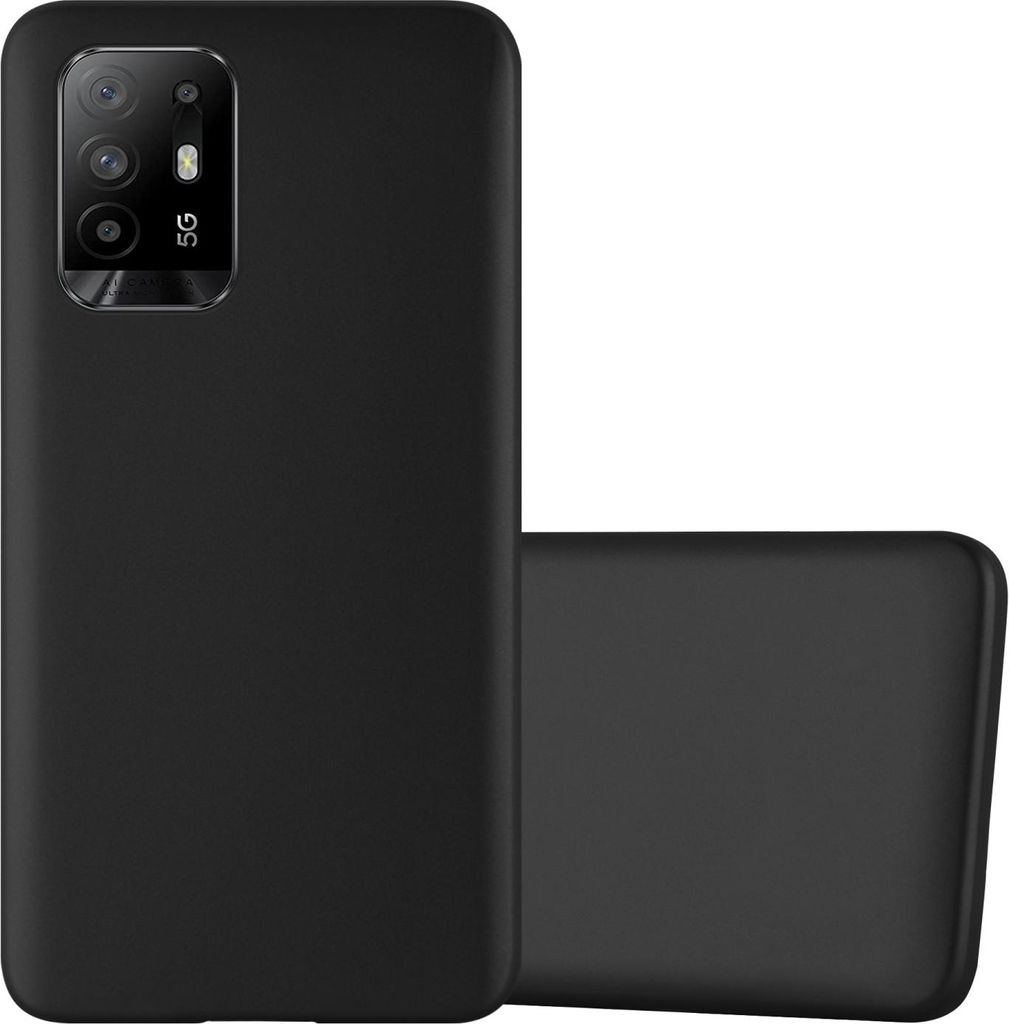 Cadorabo Schutzhülle für Oppo A94 5G Hülle in Schwarz Handyhülle TPU Silikon Etui Cover Case