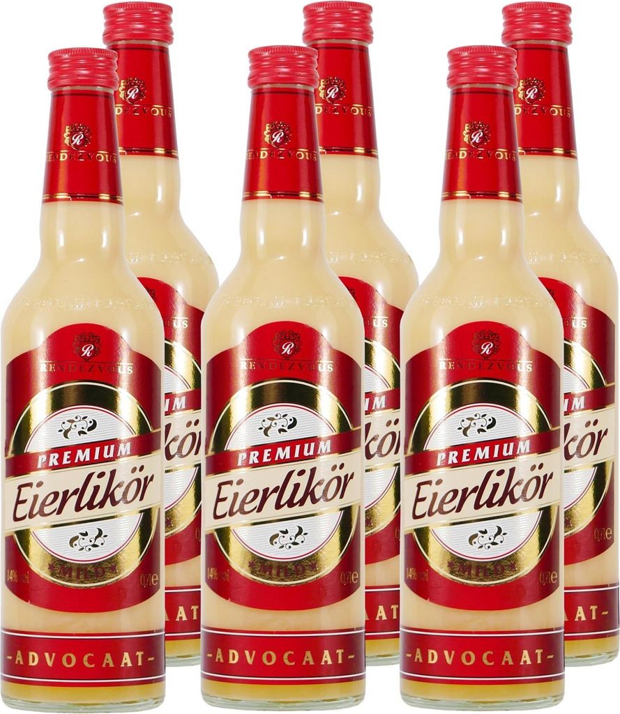 Rendezvous Eierlikör Advocaat -mild- (6 x 0,7L) Produktbild 