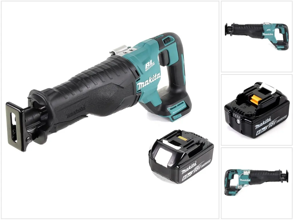 Makita DJR187 18V Scie Sabre Brushless Performante + Batterie 6,0 Ah