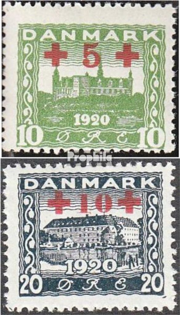 Briefmarken Dänemark 1921 Mi 116-117 (kompl.Ausg.) postfrisch Aufdruckausgabe