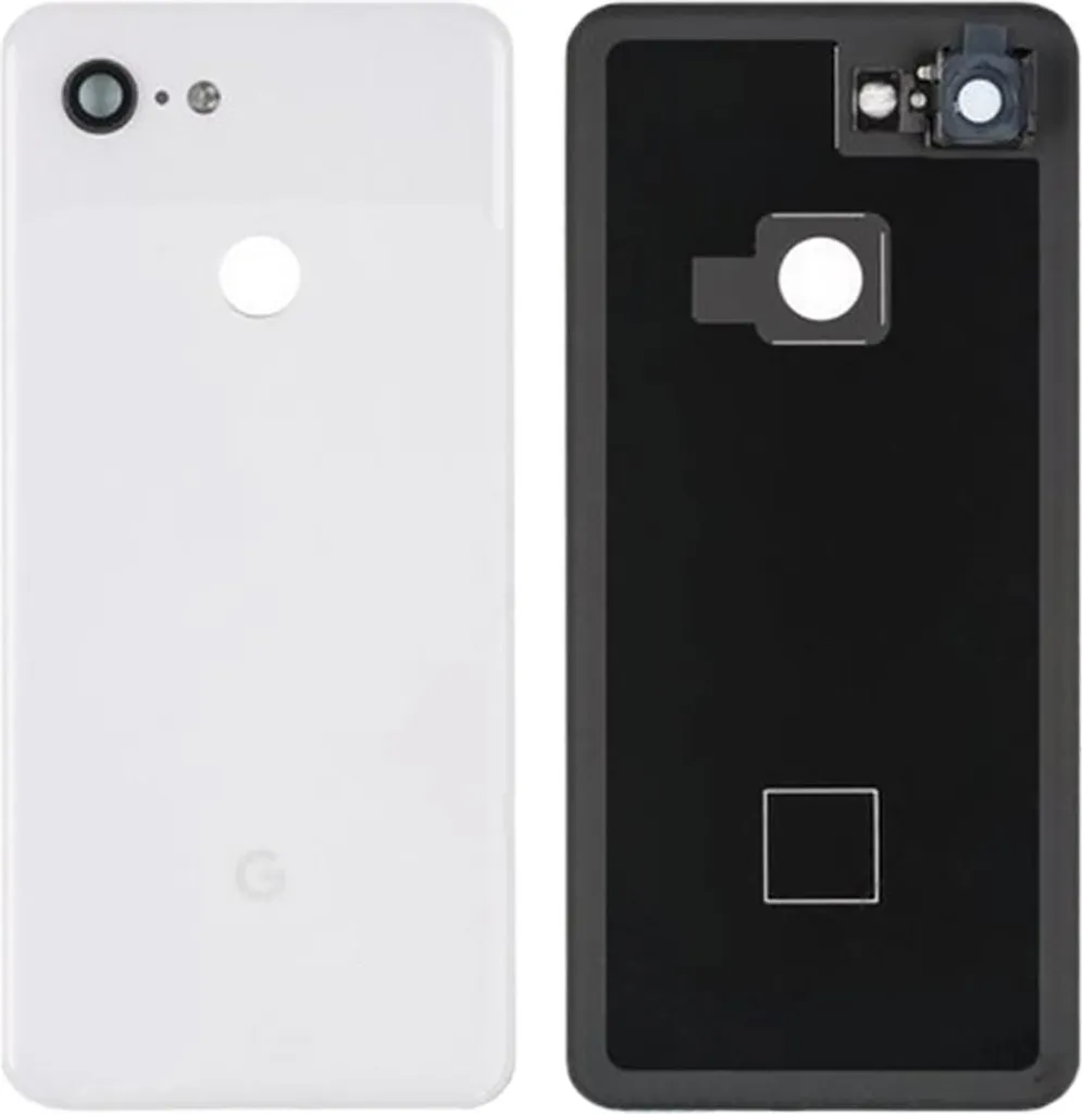 Couvercle arrière Pixel 3 G013A Blanc Clair avec verre de haute qualité