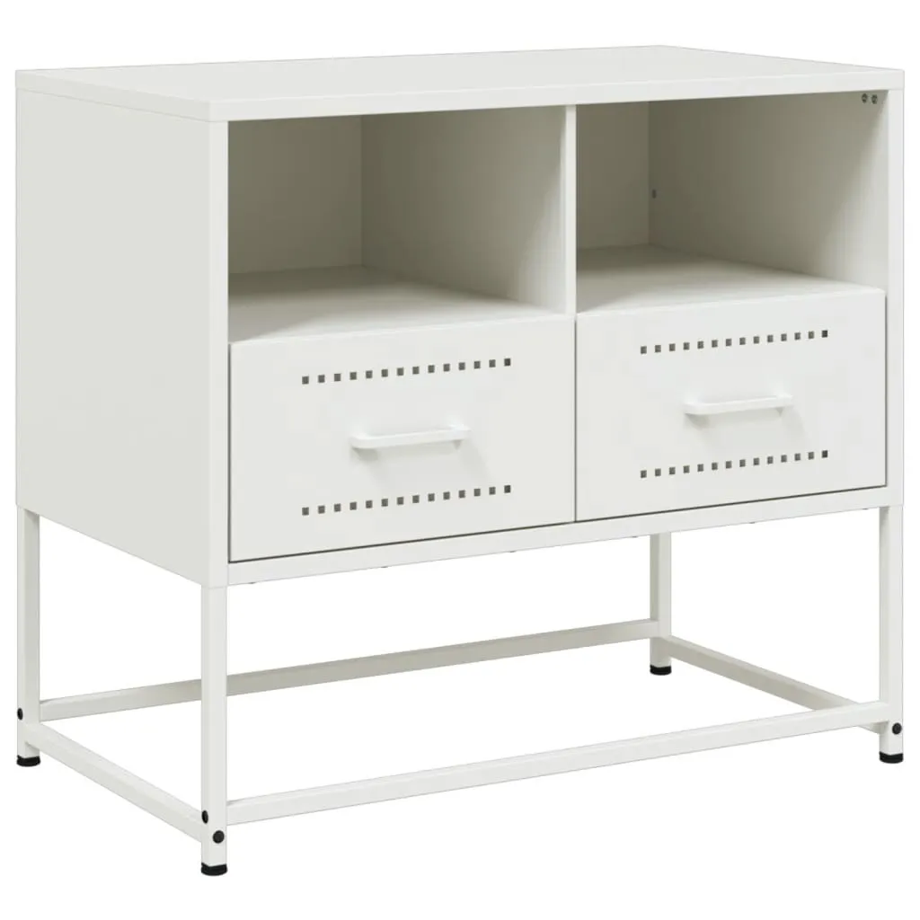 Mobile Porta TV SYFAX Acciaio Bianco 68cm | Design Minimalista e Funzionale