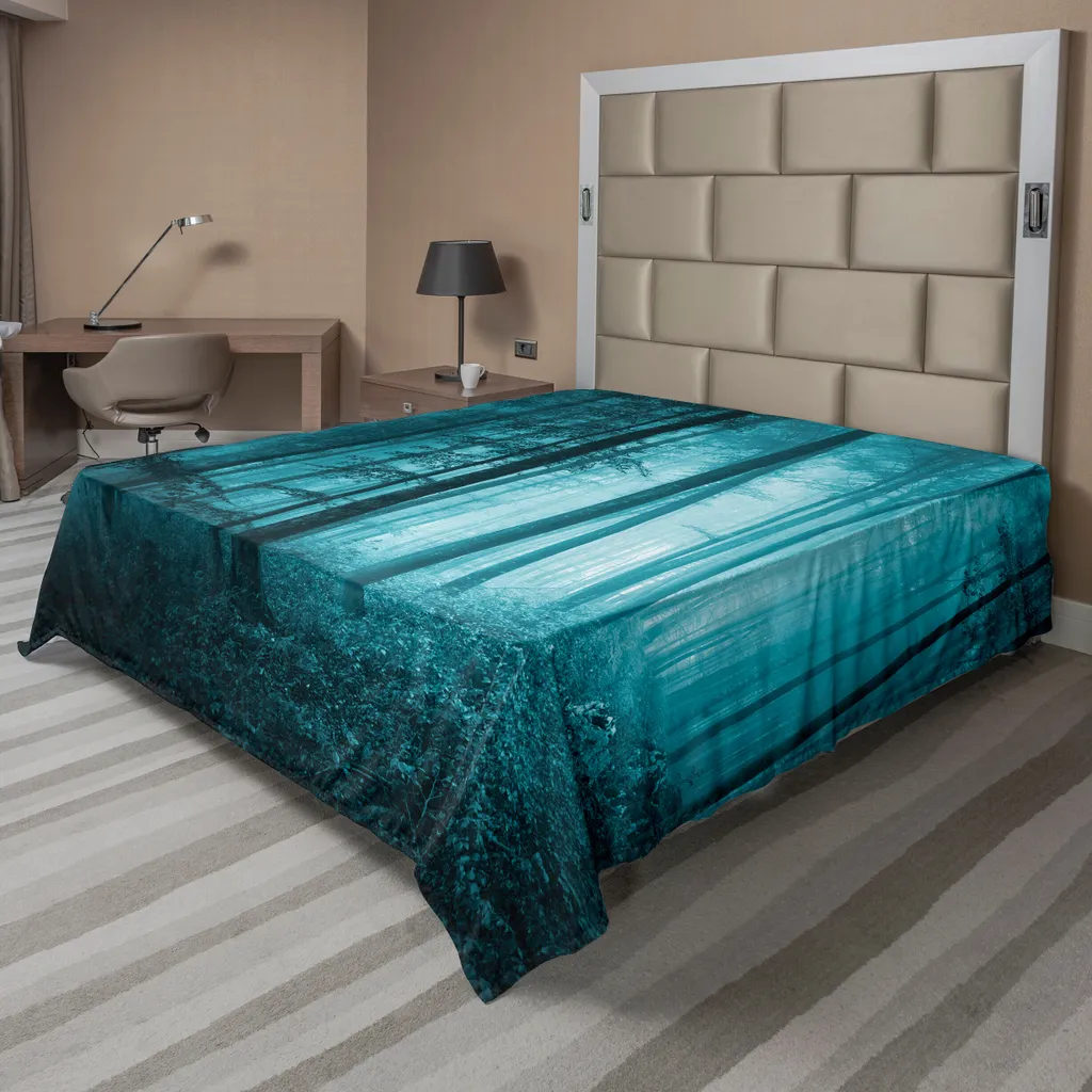 Lenzuolo Sopra ABAKUHAUS 275x260 - Stampa Foresta Artistica Teal