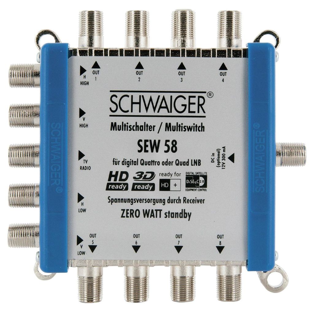 Schwaiger SEW58 531, 5 Eingänge, 8 Ausgänge, 950 - 2150 Produktbild 