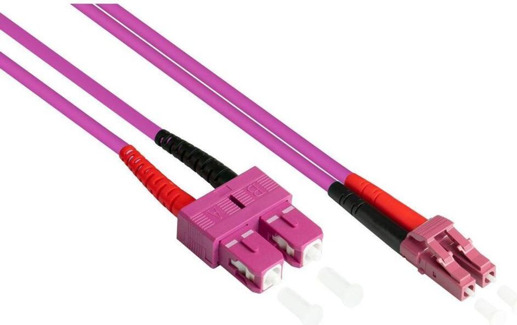 OM4 Duplex Patchkabel LC-SC 30m LSZH (Multimode)