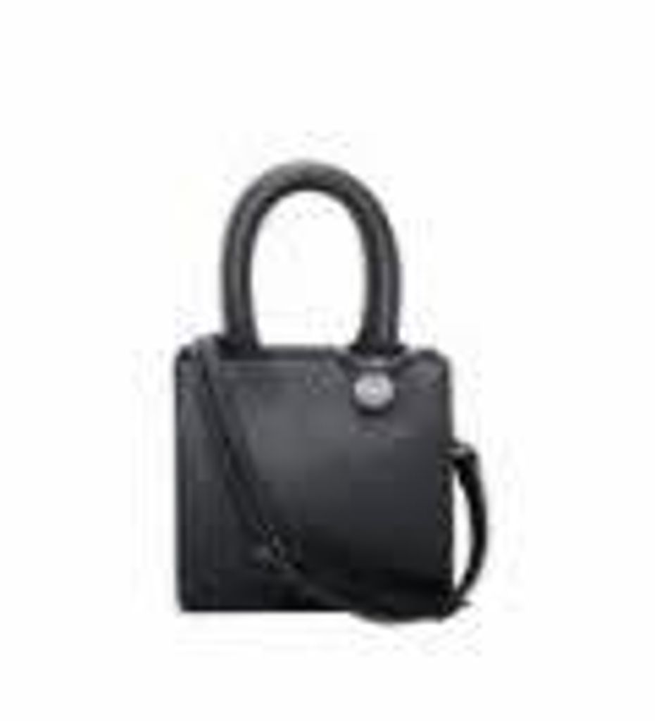 Buffalo Damen Handtasche Boxy Muse Black – Mit Abnehmbarem Schultergurt & Karabiner, Quadratisches Design