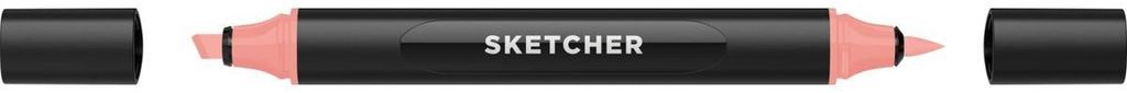 Molotow Twinmarker Sketcher brush+chisel R 080 korallenrot mittel