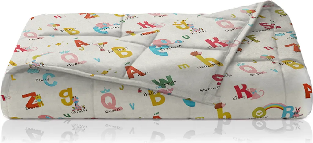 Couverture sensorielle pour enfant motif forêt en coton doux 104x150cm