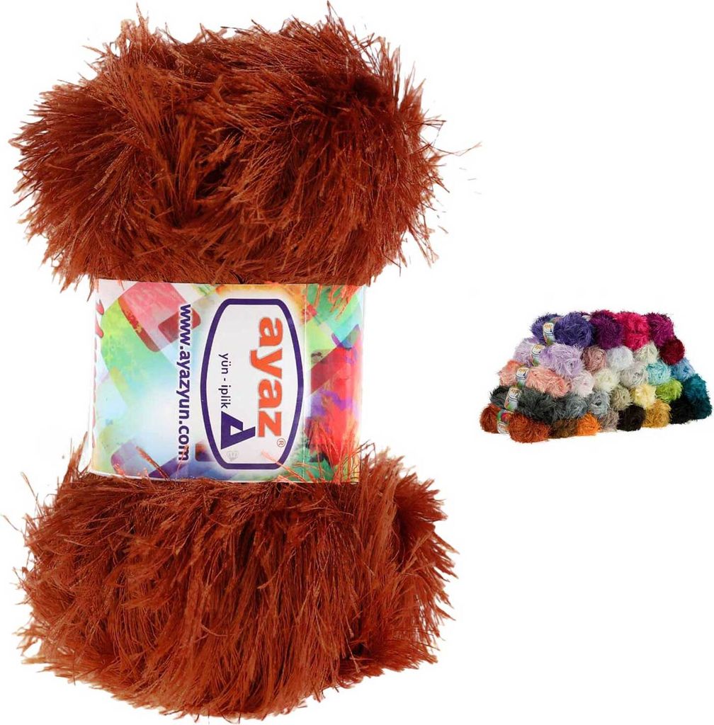 Fransenstrickgarn Yumos 140m/100g Fancy Strickgarn Garn Strickwolle 40 Farben