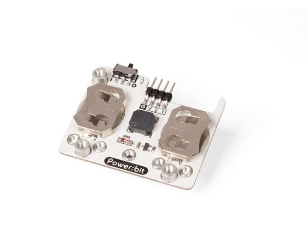 Whadda Stromversorgungsmodul für micro:bit , Erweiterungsplatine, funktioniert mit Knopfzelle,