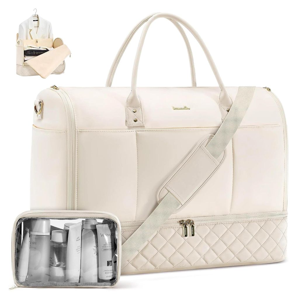 Kleidersack Reisetasche Damen 2 in 1, Umwandelbare Weekender groß mit Schuhfach, Anzugtasche aufklappbar, wasserdichte Handgepäck Tasche, Garment...