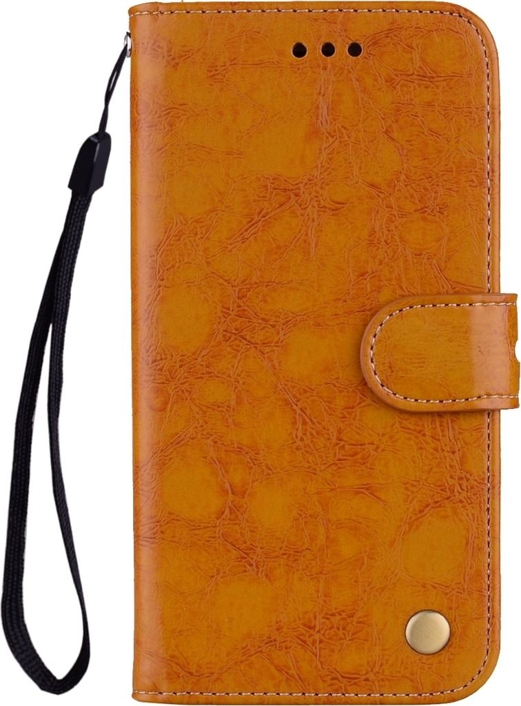 Mobigear Wallet Samsung Galaxy A8 (2018) Hülle Klapphülle Geldbörse - Cognac
