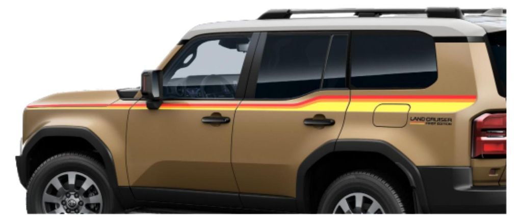 TOYOTA Land Cruiser Seitenaufkleber Edition gelb-rot PW18A-60010 OE