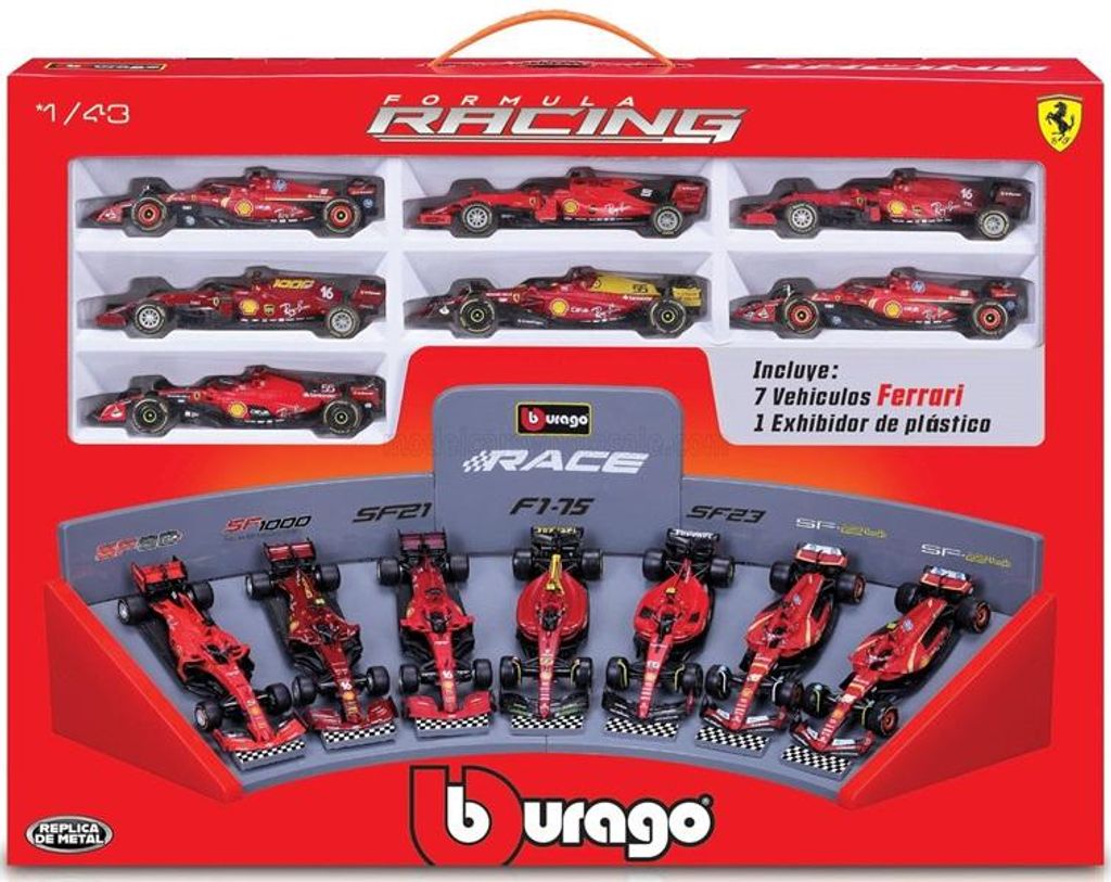 BBURAGO FERRARI SCUDERIA 7 Car SET Produktbild 