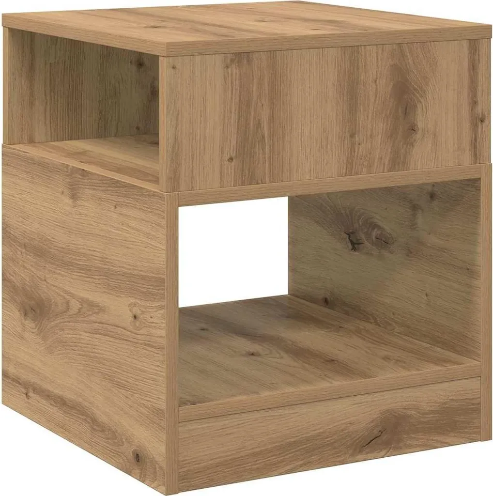 SYFAX™ Tavolino Rovere Artigianale 40,5x40x45 cm - Legno Multistrato Robusto