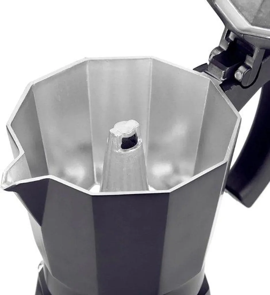 Cafetière électrique noire 300 ml de 6 tasses au design compact moderne