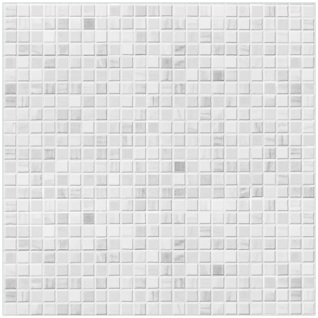 Wallario Magnet für Kühlschrank / Geschirrspüler, magnetisch haftende Folie - 60 x 60 cm, Motiv: Fliesen im Bad weiß-grau
