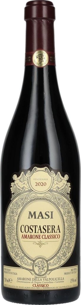 A bottle of Masi Costasera Amarone della Valpolicella Classico wine.