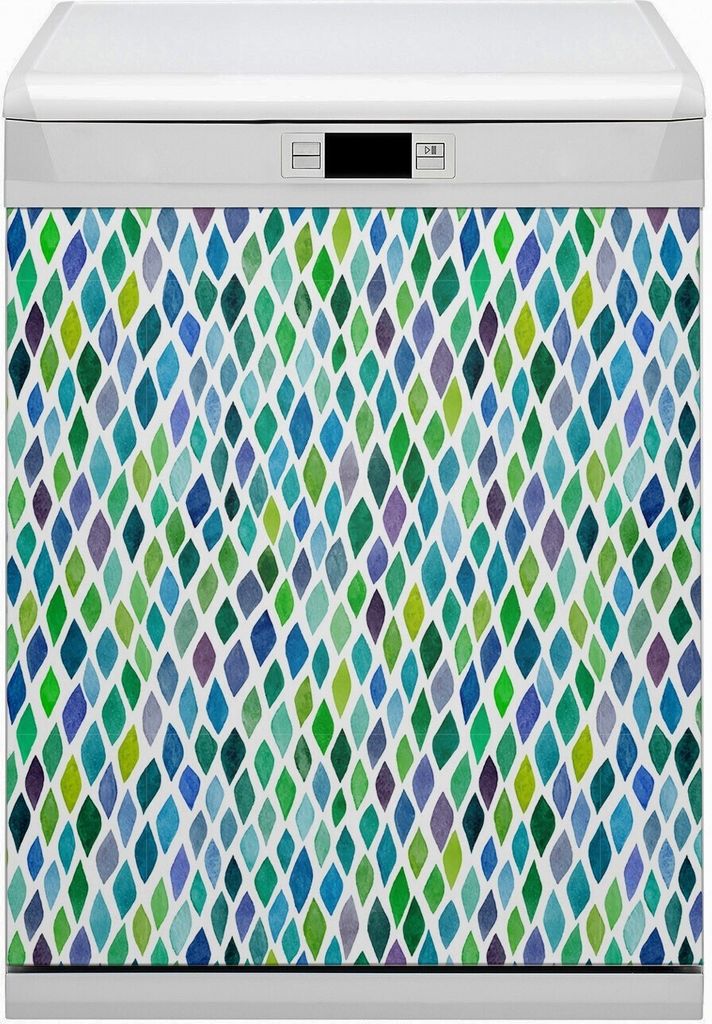 Küche Magnet für Spülmaschine Abwaschbar 60x80 cm Geschirrspüle - Farbige Muster