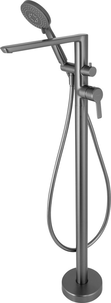 Freestanding bathtub mixer with shower set