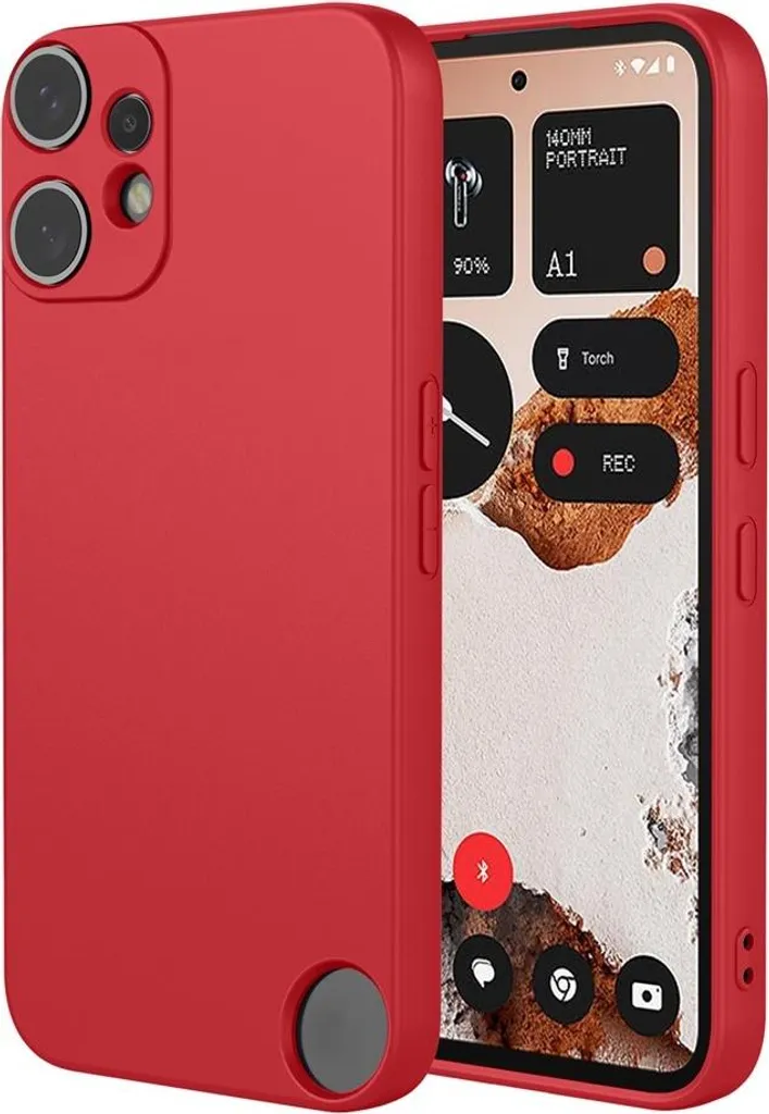 Custodia per Nothing CMF Phone 2 Pro - Cover posteriore in silicone Phonesta Soft Silk - Rosso