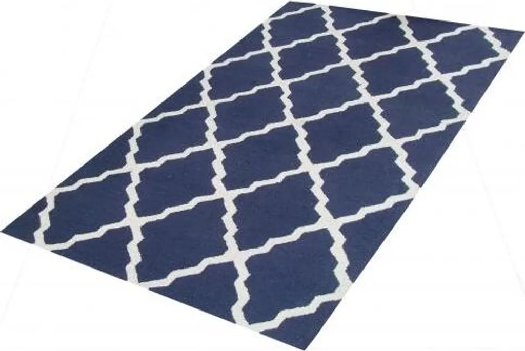 Touffe de laine 4602 bleu 153x244 cm - Tapis design haute densité