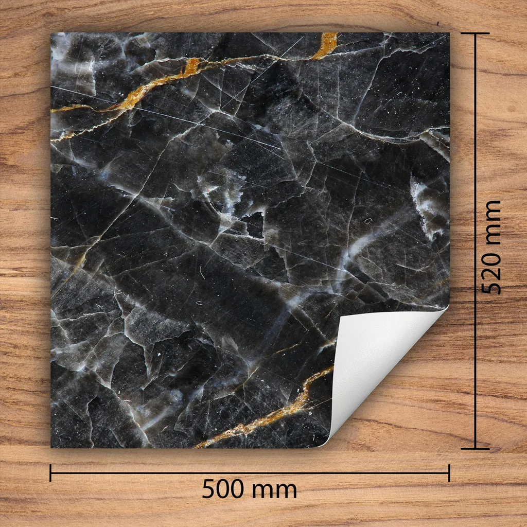Copertura Piano Cottura Marmo Nero 50x52 - Protezione Antiscivolo - 3