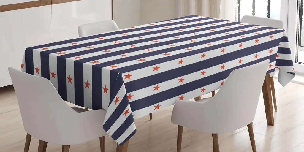 Tovaglia Design USA ABAKUHAUS 140x200 | Arredo Tavola Stelle e Strisce