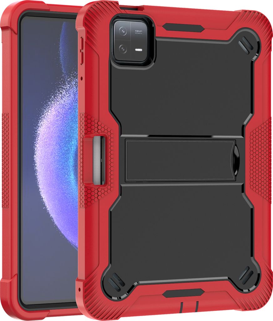 Schutzhülle für Xiaomi Pad 6 / Pad 6 Pro Robust Hybrid Tablet Hülle mit Ständer Rot