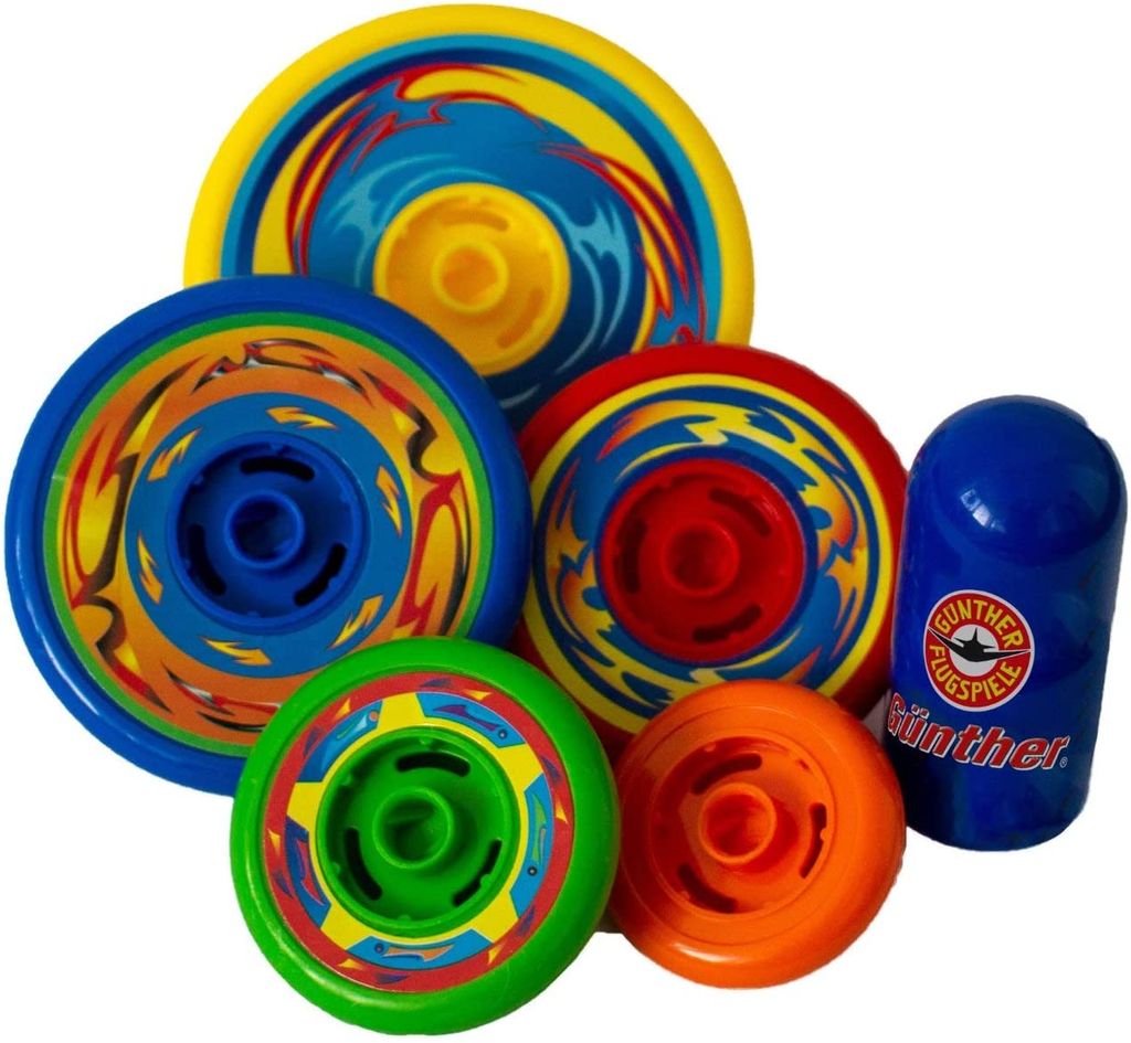 Gioco di abilità Top Spin, 5 giroscopi, 4–8 cm, multicolore Immagine del prodotto 
