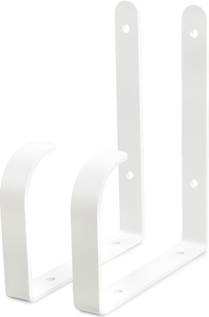 Rikmani Regalträger Metall Regalhalterung Wandträger Regalhalter für Wandregal FLY weiss, 2 Stück