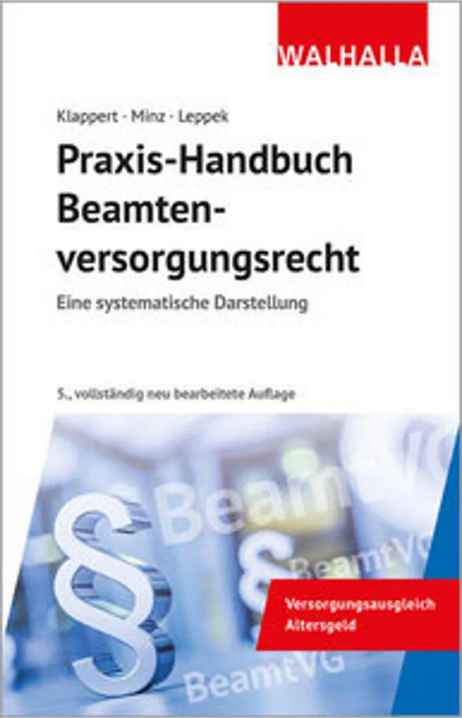 Guide Praxis-Handbuch Beamtenversorgungsrecht avec analyses et cas