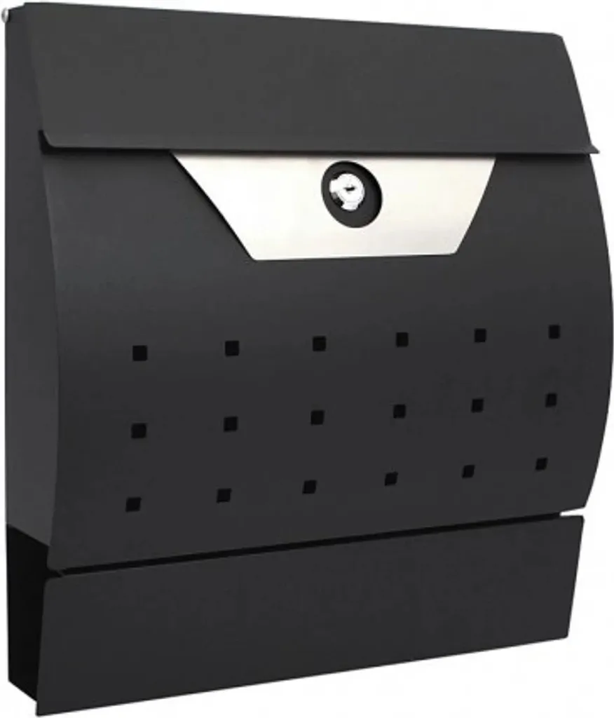 Boîte aux lettres design Verona noire en inox traité anti-corrosion